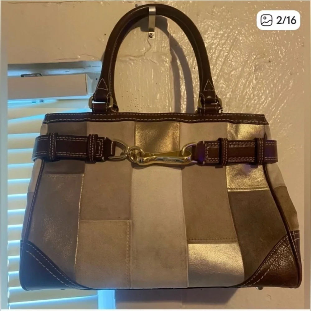 Vintage Coach multicolor patchwork bag